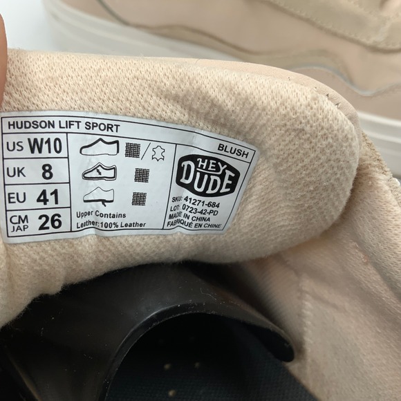 Hey Dude Wendy Funk Hudson Lift Sport Sneakers Blush W10 US 41 EU 8 UK - Picture 8 of 10